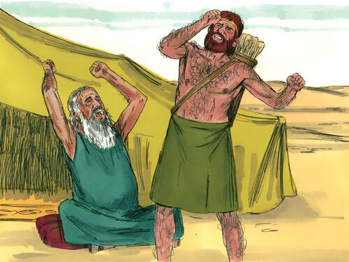 Esau with red hair